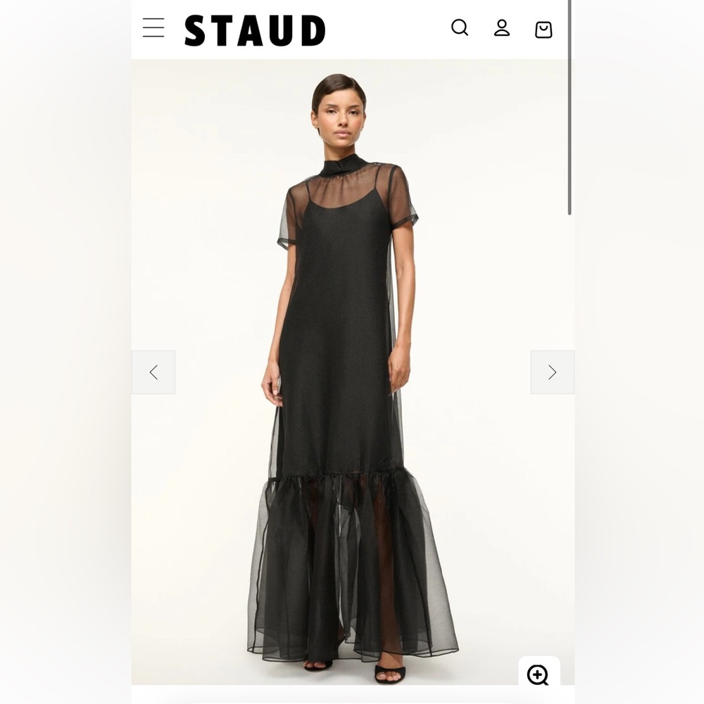 STAUD Black Calluna Dress